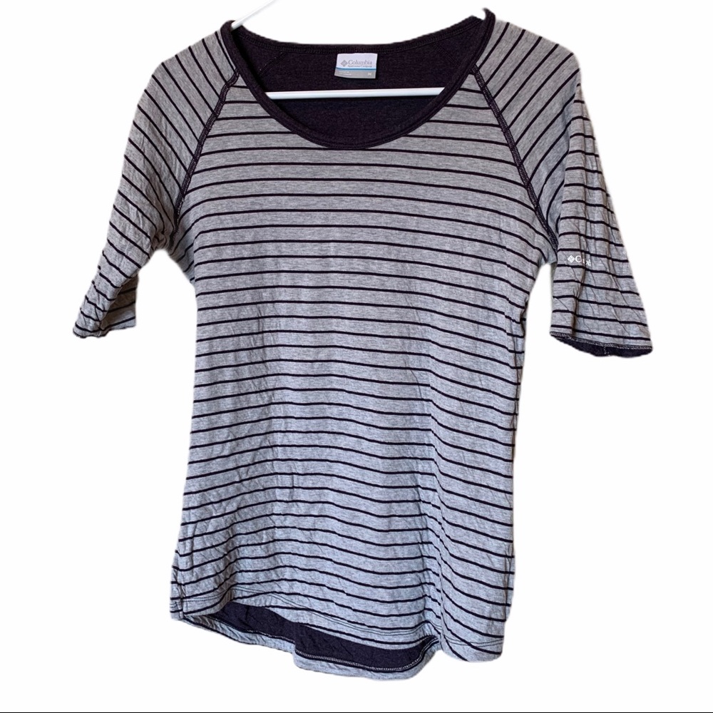 Columbia shortsleeve striped top size medium